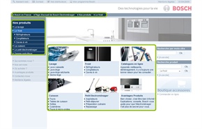 Vue d'écran du site Bosh